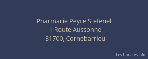 Pharmacie Peyre Stefenel