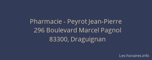Pharmacie - Peyrot Jean-Pierre