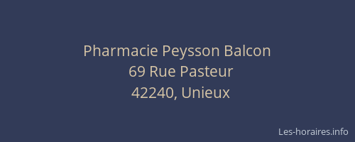 Pharmacie Peysson Balcon