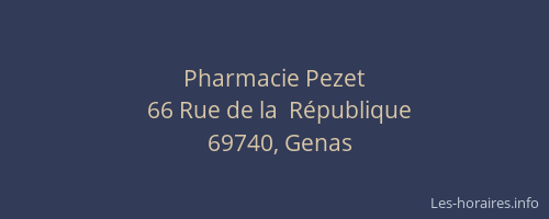 Pharmacie Pezet