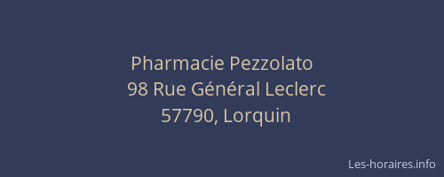 Pharmacie Pezzolato