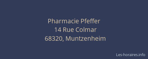 Pharmacie Pfeffer