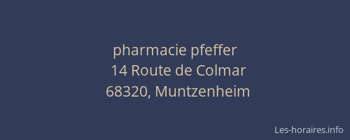 pharmacie pfeffer