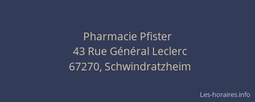 Pharmacie Pfister