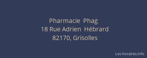 Pharmacie  Phag