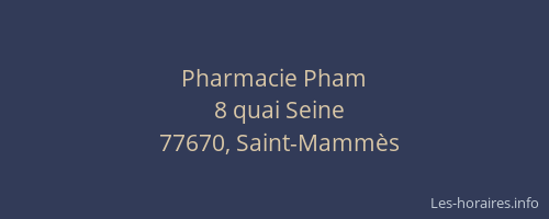 Pharmacie Pham