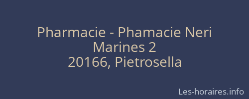 Pharmacie - Phamacie Neri