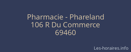 Pharmacie - Phareland