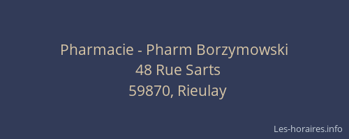 Pharmacie - Pharm Borzymowski