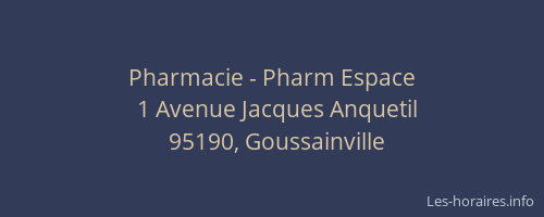 Pharmacie - Pharm Espace