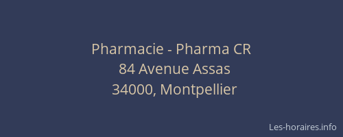 Pharmacie - Pharma CR