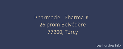 Pharmacie - Pharma-K