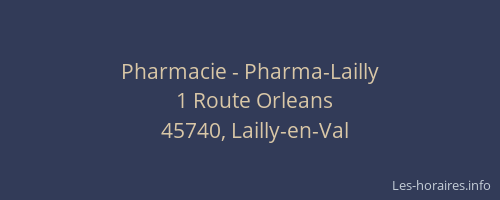 Pharmacie - Pharma-Lailly