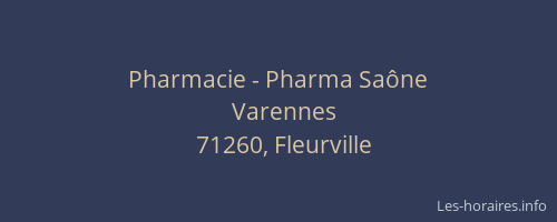 Pharmacie - Pharma Saône