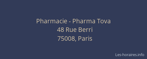 Pharmacie - Pharma Tova