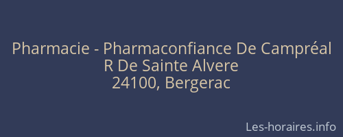 Pharmacie - Pharmaconfiance De Campréal