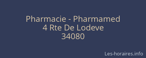 Pharmacie - Pharmamed