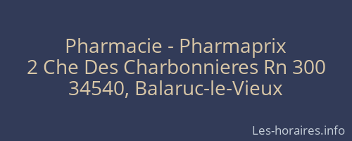 Pharmacie - Pharmaprix