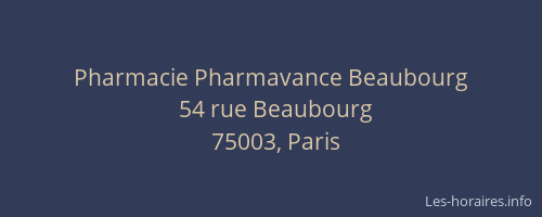 Pharmacie Pharmavance Beaubourg