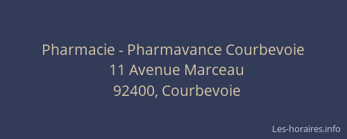 Pharmacie - Pharmavance Courbevoie