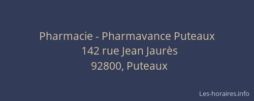 Pharmacie - Pharmavance Puteaux