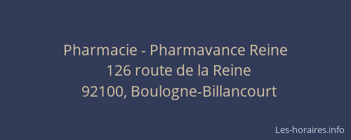 Pharmacie - Pharmavance Reine