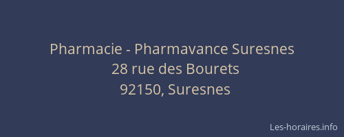 Pharmacie - Pharmavance Suresnes