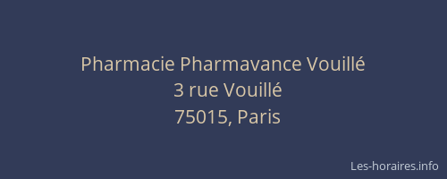 Pharmacie Pharmavance Vouillé