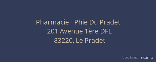 Pharmacie - Phie Du Pradet