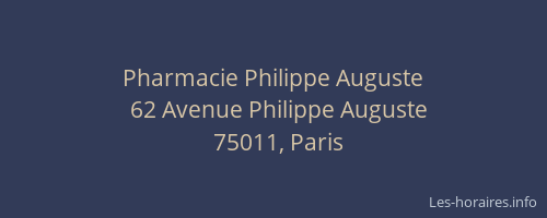Pharmacie Philippe Auguste