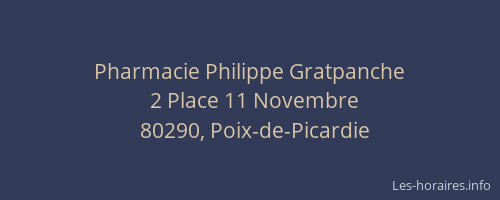 Pharmacie Philippe Gratpanche