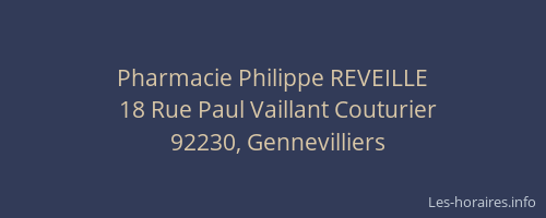 Pharmacie Philippe REVEILLE