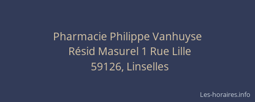 Pharmacie Philippe Vanhuyse