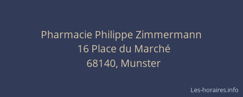 Pharmacie Philippe Zimmermann