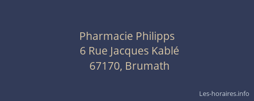 Pharmacie Philipps