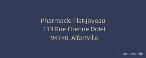 Pharmacie Piat-Joyeau