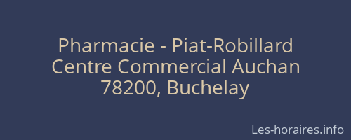 Pharmacie - Piat-Robillard