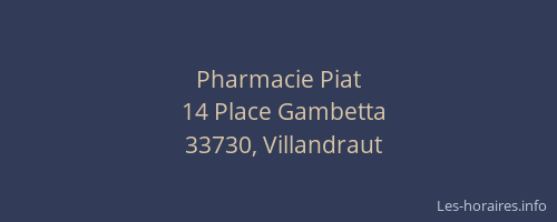 Pharmacie Piat
