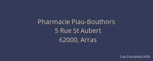 Pharmacie Piau-Bouthors