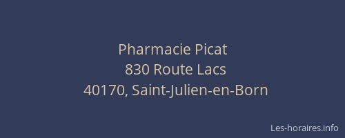 Pharmacie Picat
