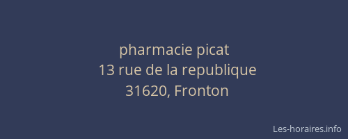 pharmacie picat