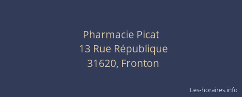 Pharmacie Picat