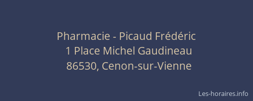 Pharmacie - Picaud Frédéric