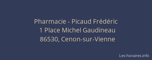 Pharmacie - Picaud Fr&eacute;d&eacute;ric