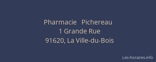 Pharmacie   Pichereau