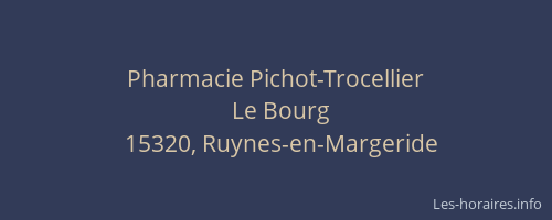 Pharmacie Pichot-Trocellier