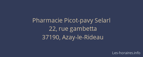 Pharmacie Picot-pavy Selarl