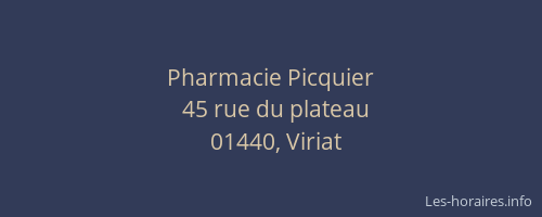 Pharmacie Picquier