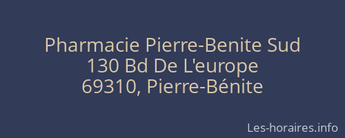 Pharmacie Pierre-Benite Sud