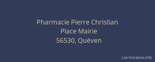 Pharmacie Pierre Christian